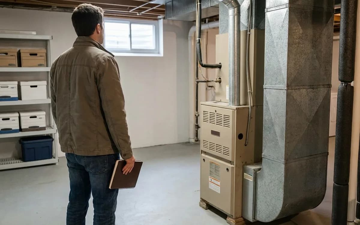 Homeowner considering an intact older furnace in a clean basement utility space